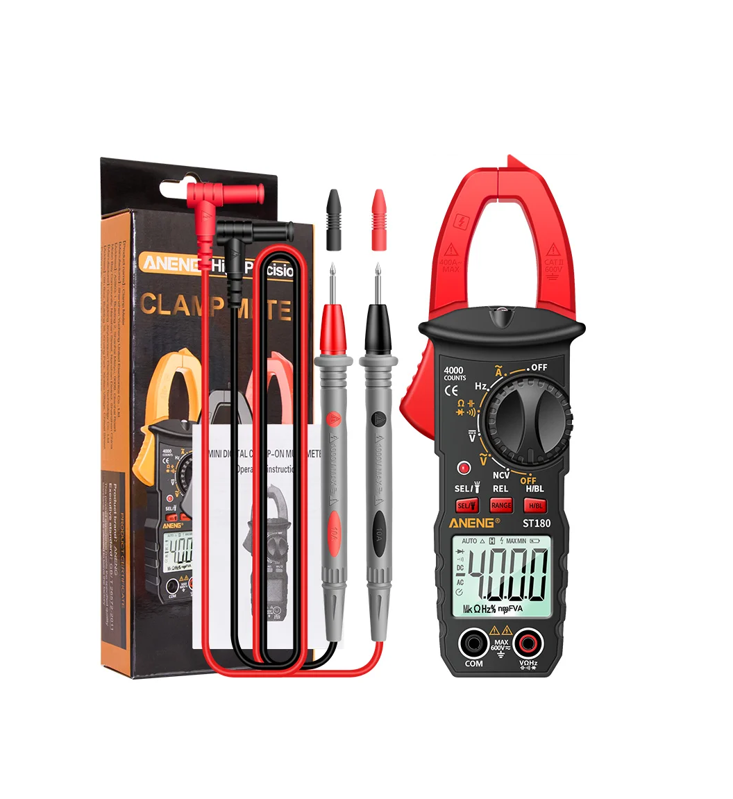 Digital AC Clamp Meter 4000 Counts Multimeter – AC/DC Voltage & Current Tester with NCV, Capacitance, Frequency, Ohms