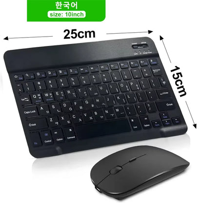 Bluetooth Wireless Keyboard + Mouse Combo for iPad, Android & Windows Tablets – Portable Multi-Device Keyboard