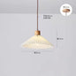 Retro Pleated Pendant Light For Living  Dining Room Bedside Solid Wooden Ceiling Hanging Fabric Lampshade Bar Home Decoration
