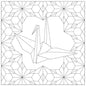 Sashiko Cloth Ori-Zuru- White