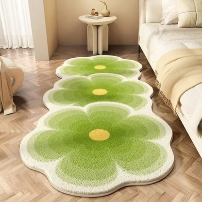 VIKAMA Soft Warm Bedside Floor Mat Simple High-End Bedroom Sofa Carpet Washable Waterproof Carpet Suitable Room Rug Home Decorat