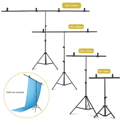 T-Shape Photography Backdrop Stand for Green Screen and Video