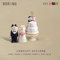 Angel devil Figures Wedding Celebration Bride and Cat Decoration Car Interior Desktop Creative Miniature Ornament Accessories