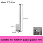No-Drill Adhesive Toilet Paper Holder - Stainless Steel Wall-Mount Bathroom & Kitchen Roll and Towel Rack