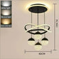 LED Pendant Light with Remote Control Three Color Dimming Simple Living Room Dining Room Bar Counter Staircase Pendant Light