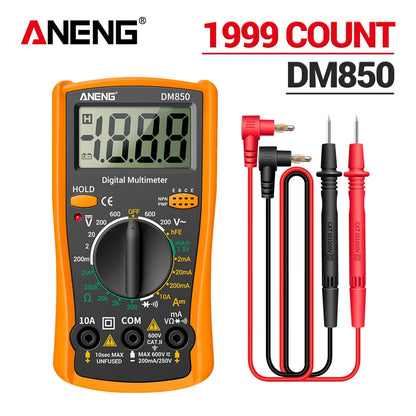 Digital Multimeter 1999-Count AC/DC Voltage Current Resistance Continuity Tester - Pocket Meter