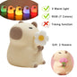 Capybara & Mango LED Night Light for Kids — Touch Sensor Rechargeable USB Dimmable RGB Lamp with Timer