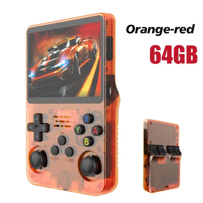 128GB Open-Source Linux Handheld Game Console 3.5-inch IPS Screen Orange - Portable Retro Pocket Player