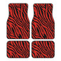 Zebra Stripe Car Floor Mats 4-Piece Non-Slip All-Weather Universal Mats for Sedan SUV