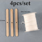 Pre-Waxed Cotton-Core Candle Wicks with Metal Sustainer Tabs, 100-Pack, 1.0–7.9 in (2.6–20 cm) for DIY Candle Making