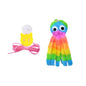Interactive Sound Octopus Cat Toy Mint Plush with 1.5 ft (45 cm) Adjustable Elastic Rope