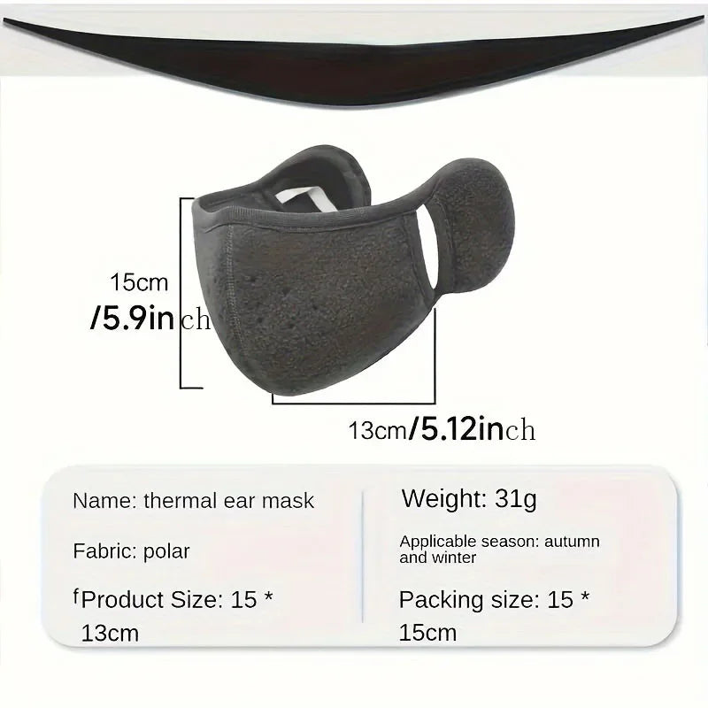 Winter Fleece Windproof Face Mask Balaclava - 3D Cut, Breathable Ear Protection, Unisex, Grey, Black or Pink