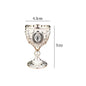 1Pc 30ml Light Luxury Goblet Embossed Wine Drink Cup Retro White Wine Chalice Communion Party Household Dining Gifts