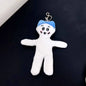 Hachiware Usagi Plush Keychain – Star Hugging Doll Pendant, Soft Hanging Plush Charm for Bags & Backpacks (Bead Chain or Metal Buckle)