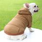 Winter Hoodie Pet Coat for Dogs & Cats, Soft Polyester Puppy Jacket with Hood and Pocket, Fits Small to Large Breeds (Chihuahua, French Bulldog)