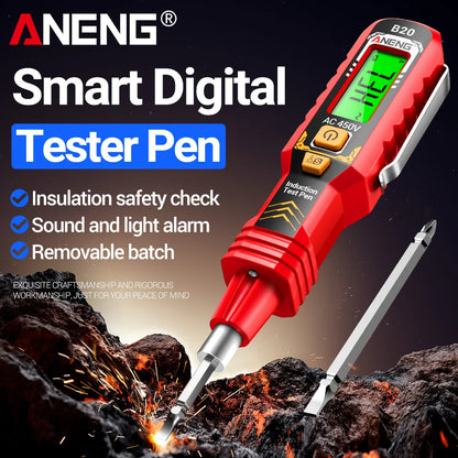 Pen Multimeter & NCV Non-Contact AC/DC Voltage Test Pen Combo with Double-Head Screwdriver