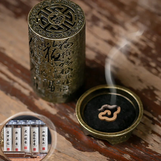 Vertical Alloy Incense Burner Hollow Stickless Powder Holder | Xiangyun Home Fragrance Ornament
