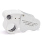 30x/60x Illuminated Jeweler's Loupe Magnifier Foldable with Bright LED Light for Gems, Jewelry, Coins & Stamps