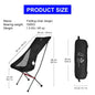 Portable Foldable Camping Chair with High Back - Aluminum Alloy Beach & Fishing Chair for Picnic and Travel