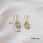 White Flower & Butterfly Dangle Earrings – Acrylic Pearl Heart Jewelry