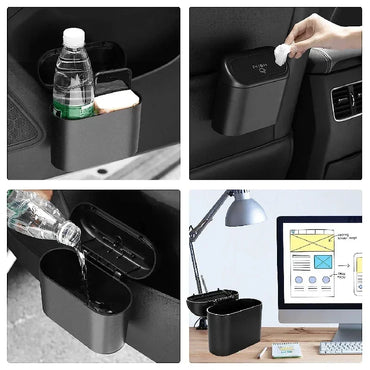 Car Trash Can (With Lid), Small Car Trash Can, Leak-Proof Mini Car Supplies