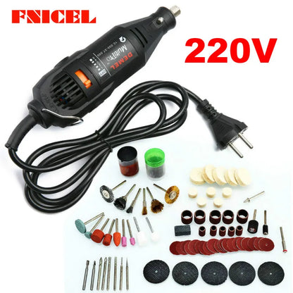 110/220V Electric Engraving Rotary Mini Drill Kit – 130W Variable Speed 5-Setting Grinder