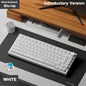 82-Key Hot-Swappable Mechanical Keyboard with Rotary Volume Knob, USB Wired & 2.4GHz Wireless, Monochrome Backlight