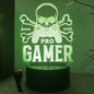 Neon Gamer 3D LED Night Light RGB – Gaming Table Lamp for Kids, Bedroom & Gamer Room