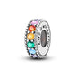 100% 925 Sterling Silver Rainbow Zircon Butterfly Dragon Silicone Stopper Charms - Colorful Beads for DIY Bracelets, Customizable Jewelry for All Occasions