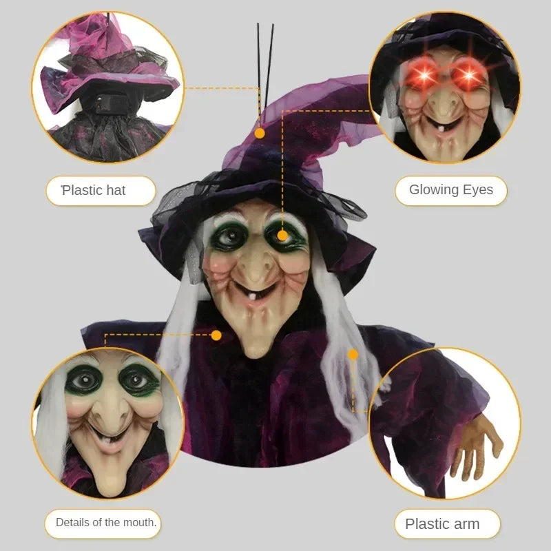 71 in Voice-Controlled Halloween Witch Ghost, Light-Up