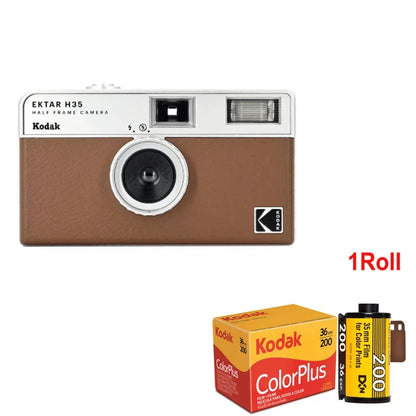 35mm Half Frame Film Camera with Built-in Flash — Reusable Pocket Retro Camera, Ideal Gift