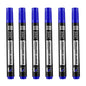 Permanent Fine Tip Marker Pens 1.5mm Waterproof Ink - 3/6 Pack Black Blue Red
