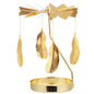 Carousel Candle Spinner Rotating Tealight Holder for Wedding, Christmas & Home Office Decor – Gold, Silver