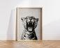 Fashion Stylish Wall Art Print - Trendy Leopard Roar Print - Black and White - Home Decor - Printable Wall Art Digital Download