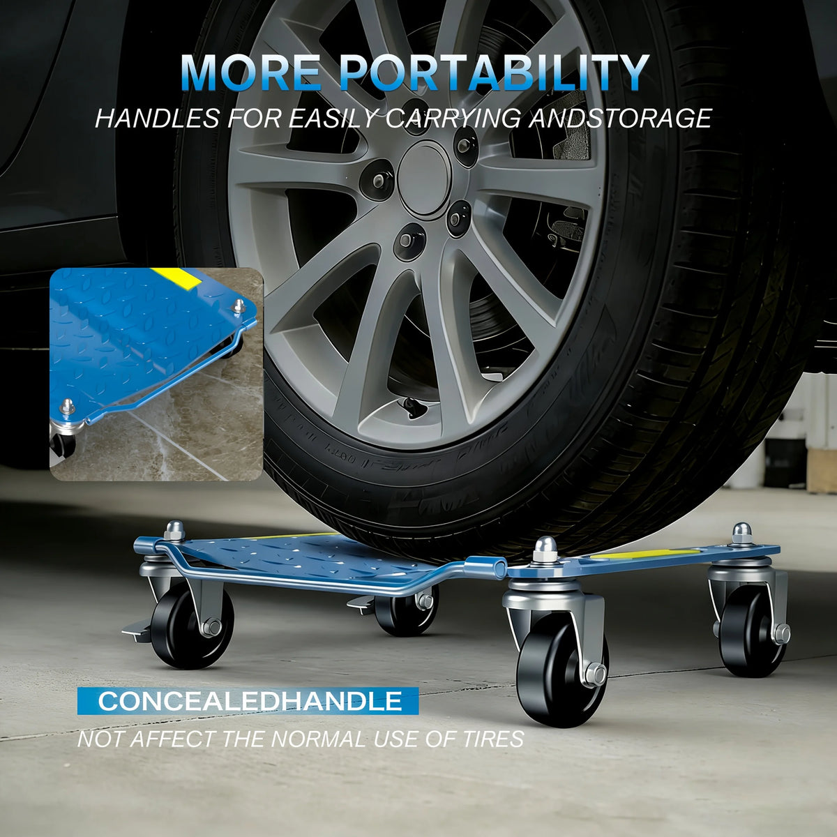 4-Piece Car Dolly Set, 6,000 lb Capacity