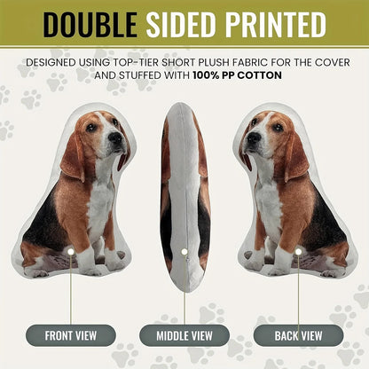 Customizable Photo Plush Pillow, Personalized Pet Photo Cushion, Memory Plush Keepsake