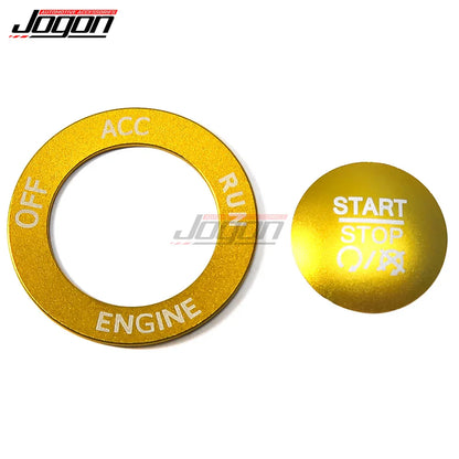 Aluminum Steering Wheel Button Trim Cover - Push Start/Stop Interior Accent for Charger Challenger RAM Durango