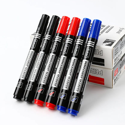 Permanent Fine Tip Marker Pens 1.5mm Waterproof Ink - 3/6 Pack Black Blue Red