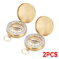 Copper Pocket Compass – Waterproof Glow-in-the-Dark Navigation Compass with Lanyard, 2 x 2 in (5 x 5 cm)