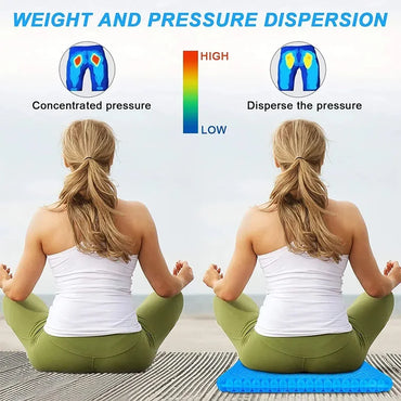 Double-Thick Gel Seat Cushion – Honeycomb Cooling Pressure Relief Pad for Office Chair, Car Seat & Wheelchair (Breathable, Non-Slip, Washable)