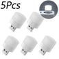 Mini USB Night Light (1/3/5/10-Pack) - Warm White LED Book Reading Lamp, Eye-Protection USB Plug-In