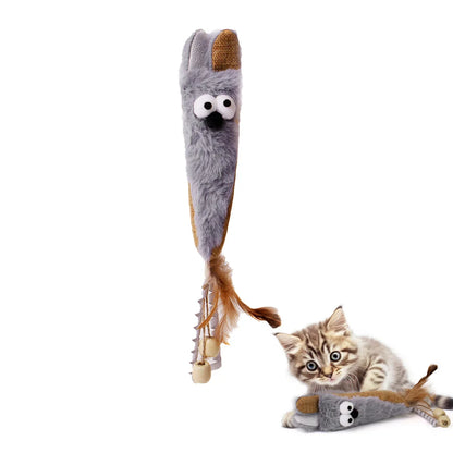 Motorized Interactive Plush Mouse Cat Toy - Fast-Moving Electronic Pet Toy for Cats