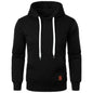 Men’s Casual Lightweight Hoodie – Solid Color Drawstring Pullover Sweatshirt for Streetwear & Outdoor Style