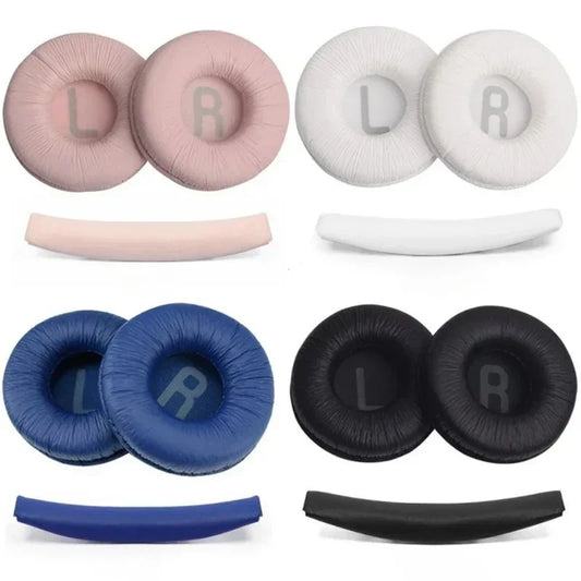 1-Set Replacement Leather Ear Pads & Headband Cushion for Over-Ear Headphones