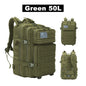 50L (13.2 Gal) Tactical Water-Resistant Travel Backpack – Large Capacity Multi-Functional Rucksack