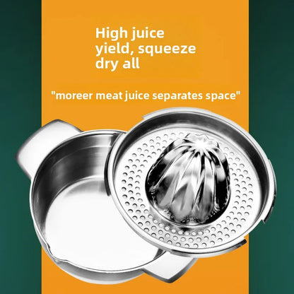 Stainless Steel Manual Citrus Juicer - Portable Lemon & Orange Handheld Squeezer for Home Kitchen