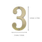 1Pcs 3Inch Metal House Numbers with M2 Screws Solid Zinc Alloy Mailbox Numbers 3D Address Numbers for Outside House Apartment