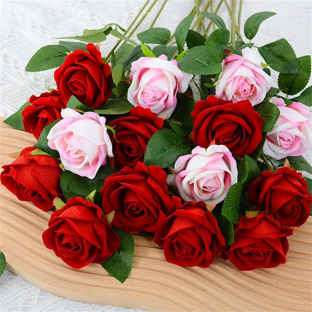 Artificial Silk Rose - Single Stem, 55 cm, 13 Colors, Realistic Foam Petals for Weddings, Home Decor & Gifting