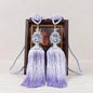 1Pair Tassel Curtain Tieback Crystal Bead Hanging Ball Tie Room Accessories Holder Buckle Rope Bandage Holdback Window Shade
