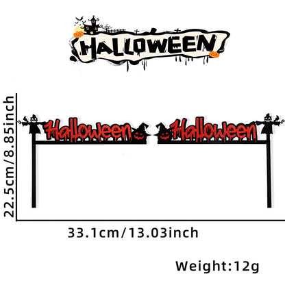 Halloween Door & Window Corner Decorations – Non-Woven Fabric Stickers with Bats, Pumpkins & Spider Webs – 10 Styles for Home Party Decor